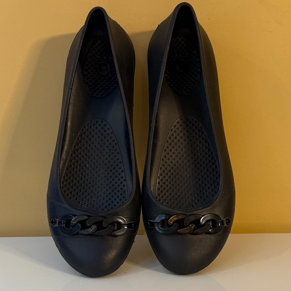 BLACK CROCS BALLET FLATS - NEW - SIZE 8 - Picture 7 of 9